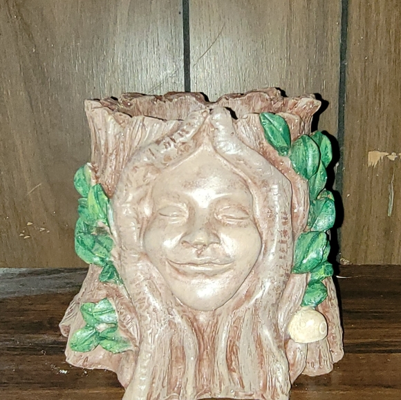 Hand Crafted Other - Tree woman planter/ candle holder (cement)